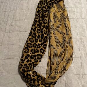 Michael Kors leopard print muffler scarf
